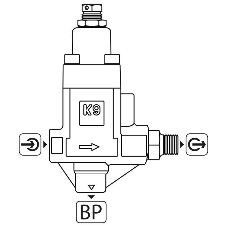 R+M Överströmningsventil K9 50L/400Bar