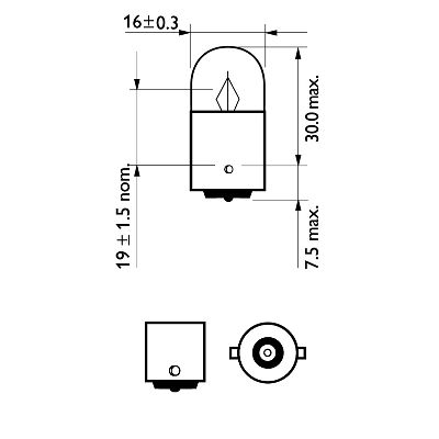 Blinkerslampa Philips R5W, 12V 5W BA15s, 1st