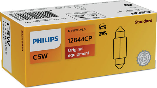 Glödlampa, Skyltbelysning Philips C5W, 12V 5W SV8,5, 1st