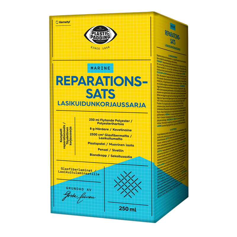 Reparationssats För Båtar / Glasfiberplast - Plastic Padding Reparationssats, 250ml