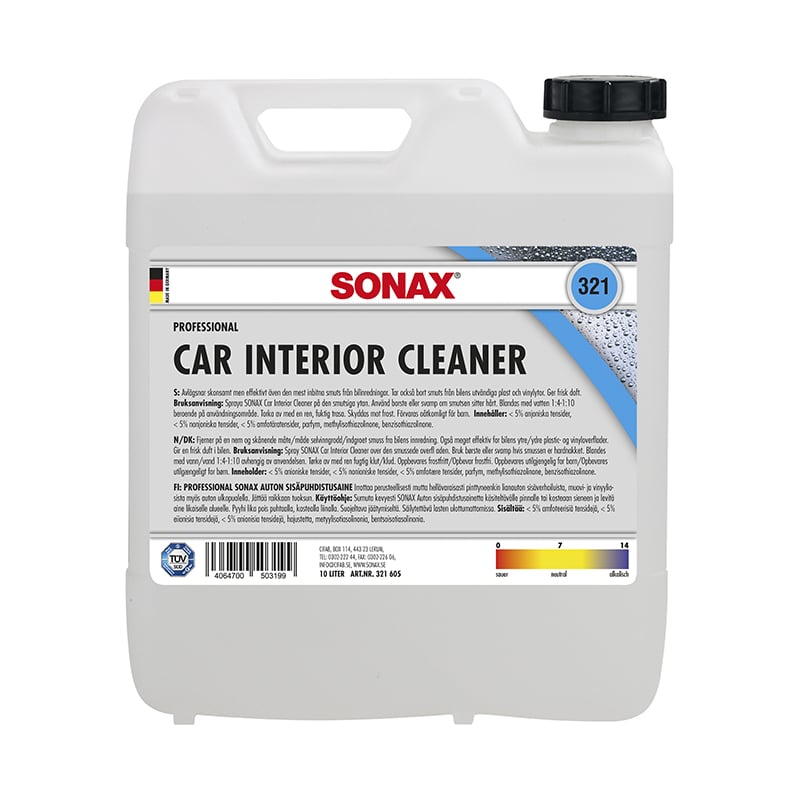 Interiörrengöring För Textil / Plast Sonax Professional Car Interior Cleaner, 10 liter