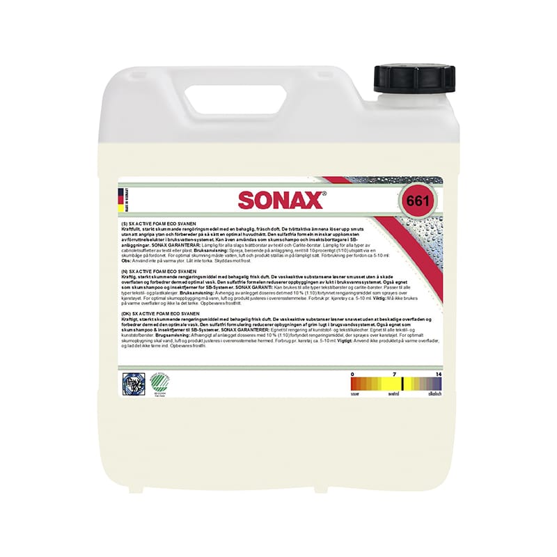 Rengöring Sonax SX Active Foam Eco Svanen, 10 liter