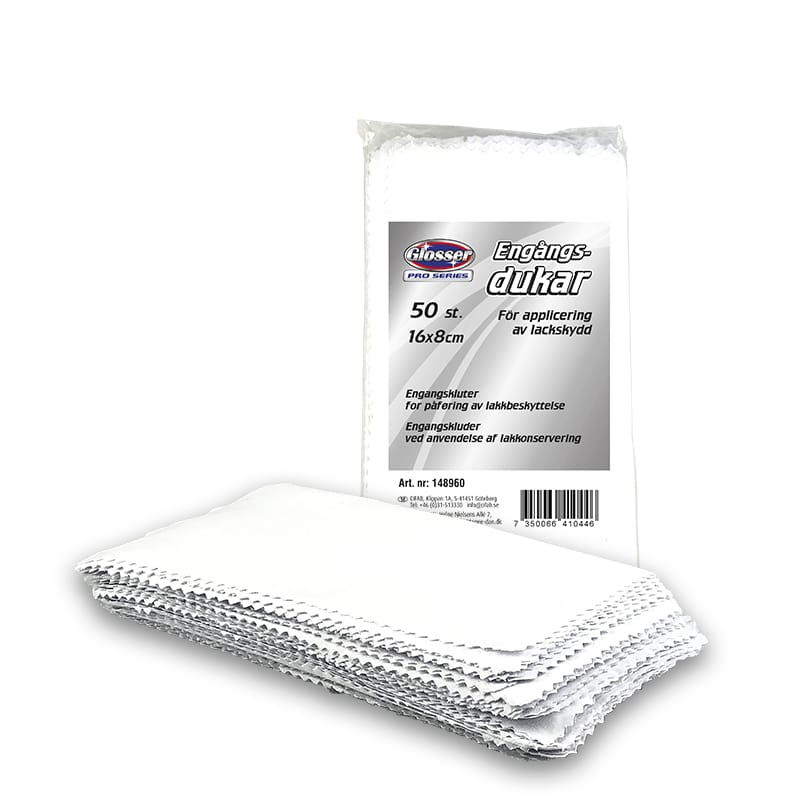 Glosser Pro Series Engångsdukar för Lackskydd 50-pack, 8x16cm