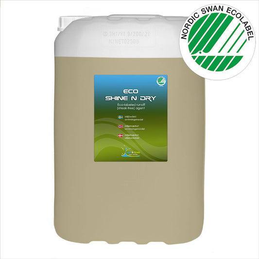 Avrinningsmedel & torkmedel Blue & Green ECO Shine 'n Dry, 25 liter