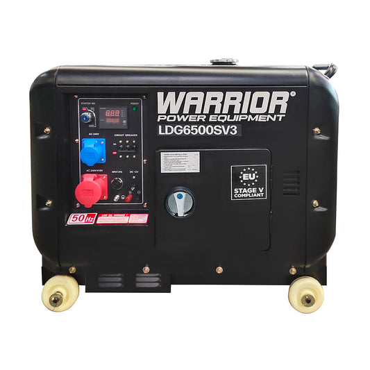 Elverk Warrior Dieselelverk 5500W 3-Fas LDG6500SV3-EU - Med ATS-utgång