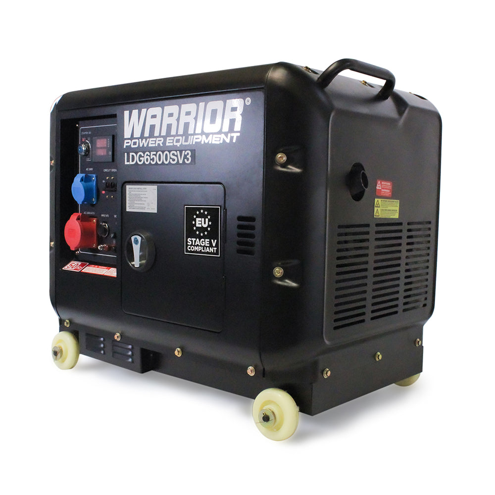 Elverk Warrior Dieselelverk 5500W 3-Fas LDG6500SV3-EU - Med ATS-utgång