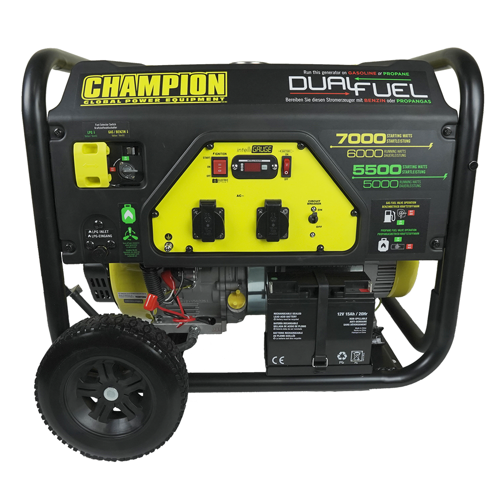 Elverk Champion 7000W, Dual Fuel CPG7500E2-DF-EU