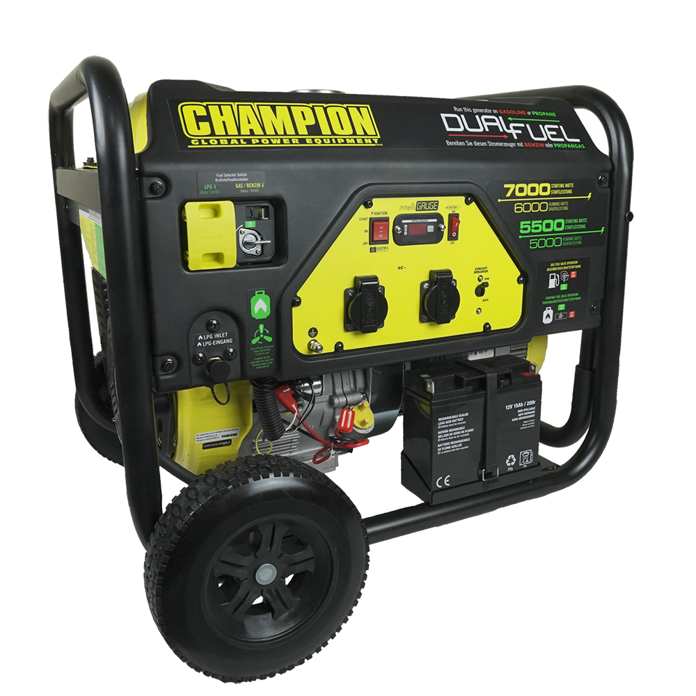 Elverk Champion 7000W, Dual Fuel CPG7500E2-DF-EU