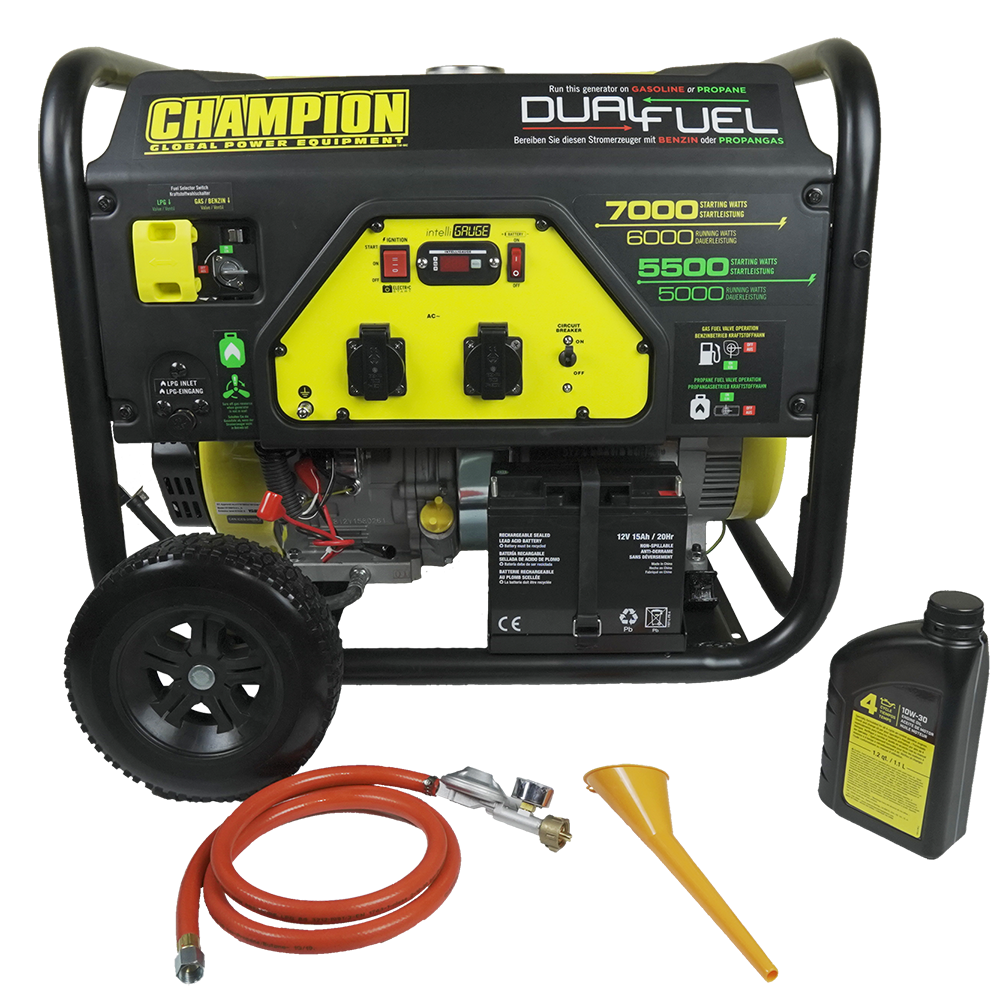 Elverk Champion 7000W, Dual Fuel CPG7500E2-DF-EU