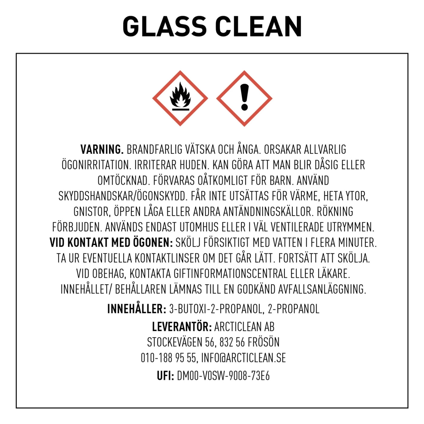 Fönsterputs Arcticlean Glass Clean, 500ml