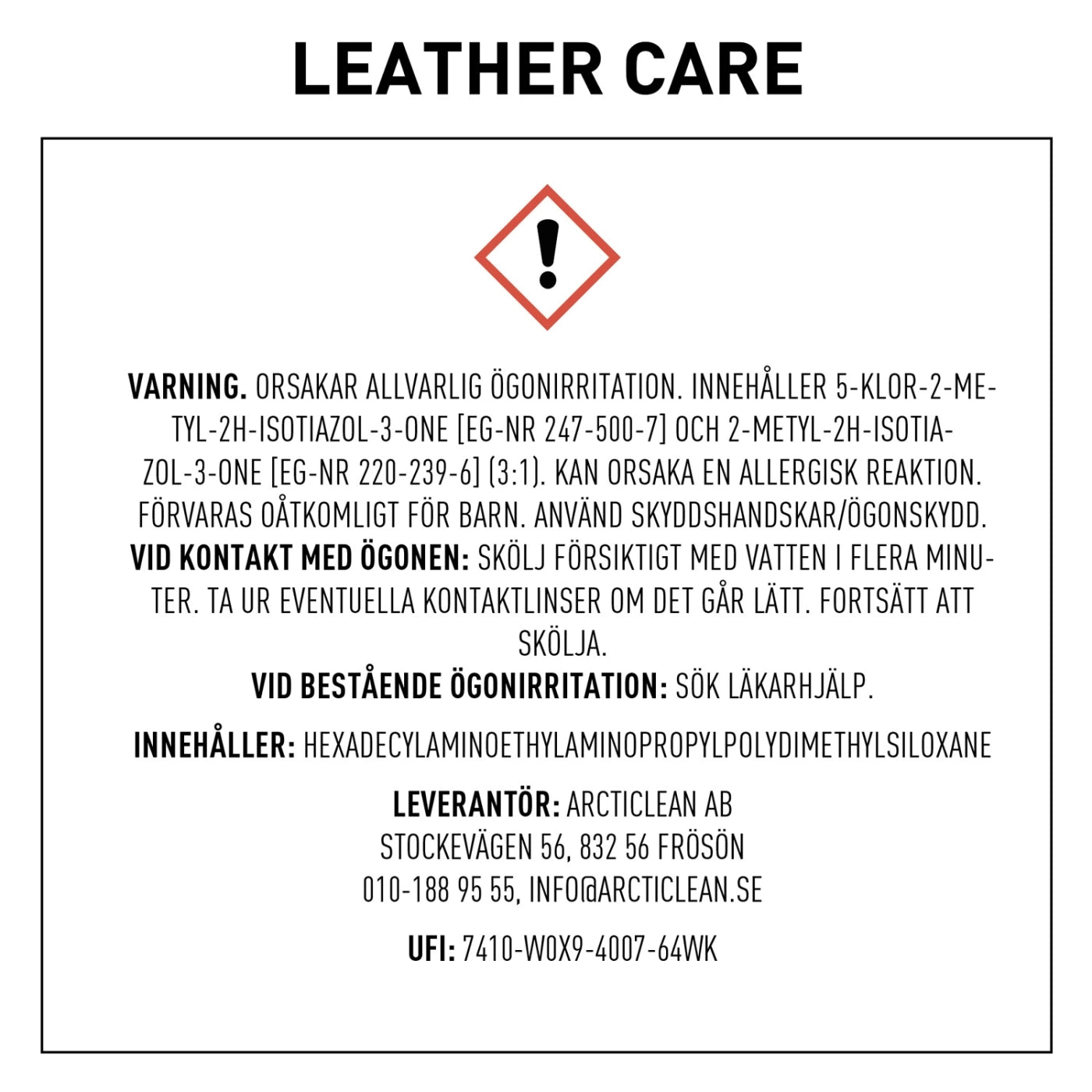 Läderbehandling Arcticlean Leather Care, 250 ml