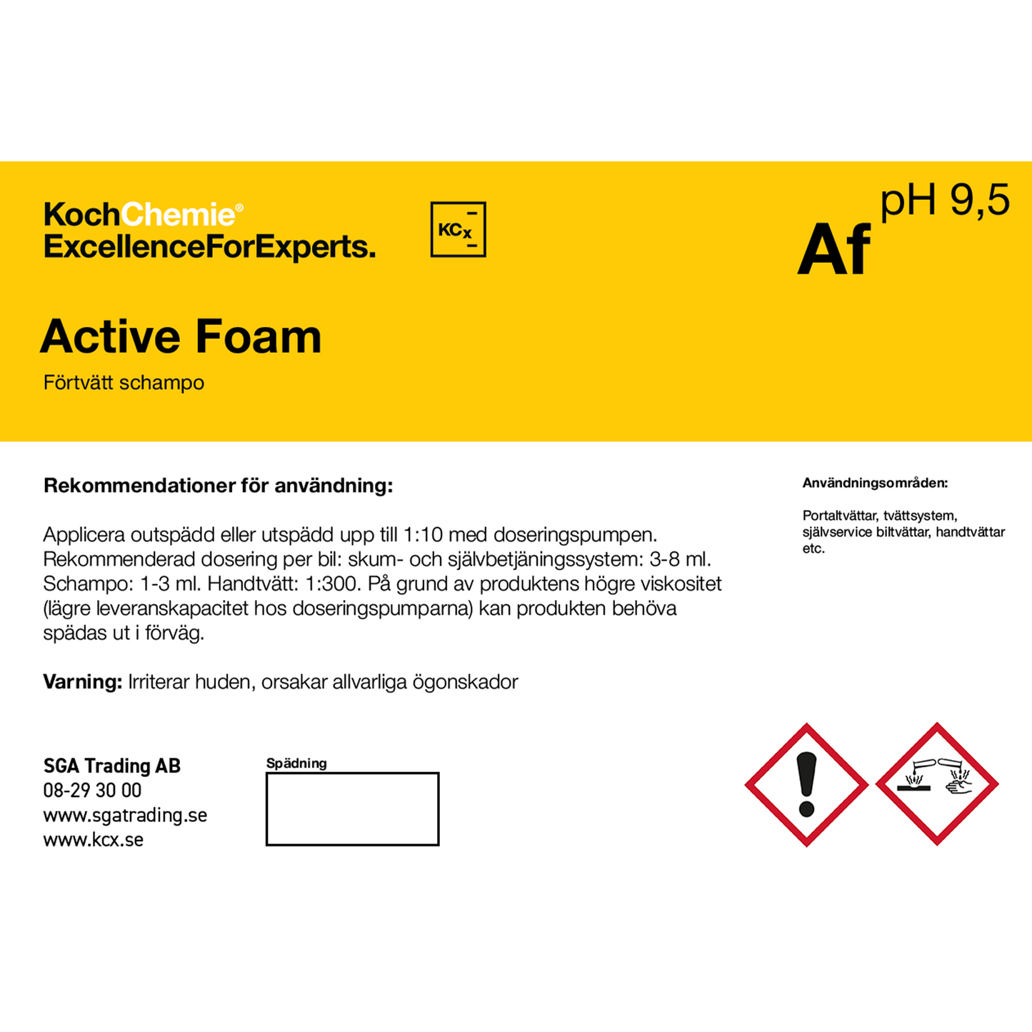 Koch-Chemie Etikett för Tomflaska