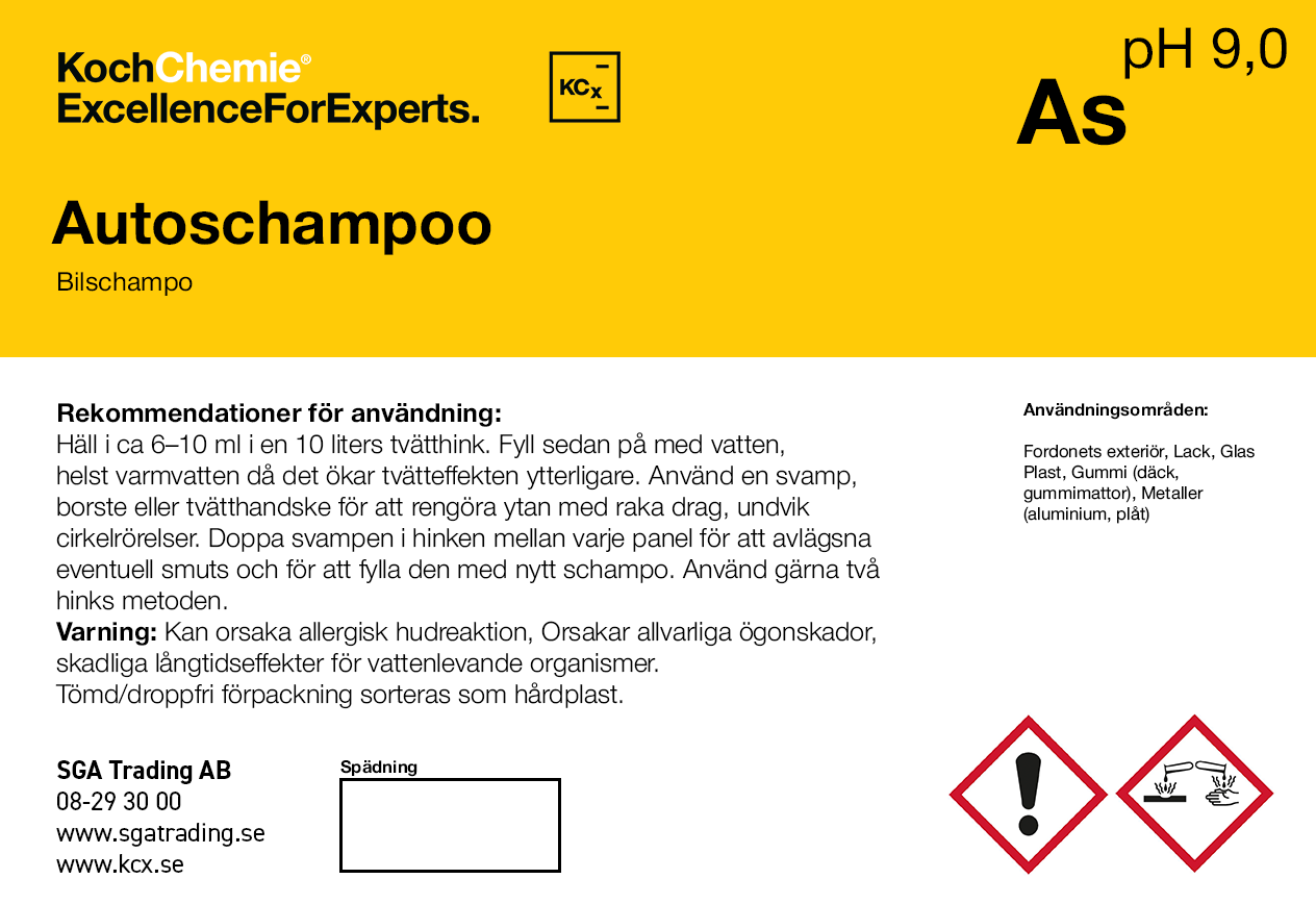 Koch-Chemie Etikett för Tomflaska