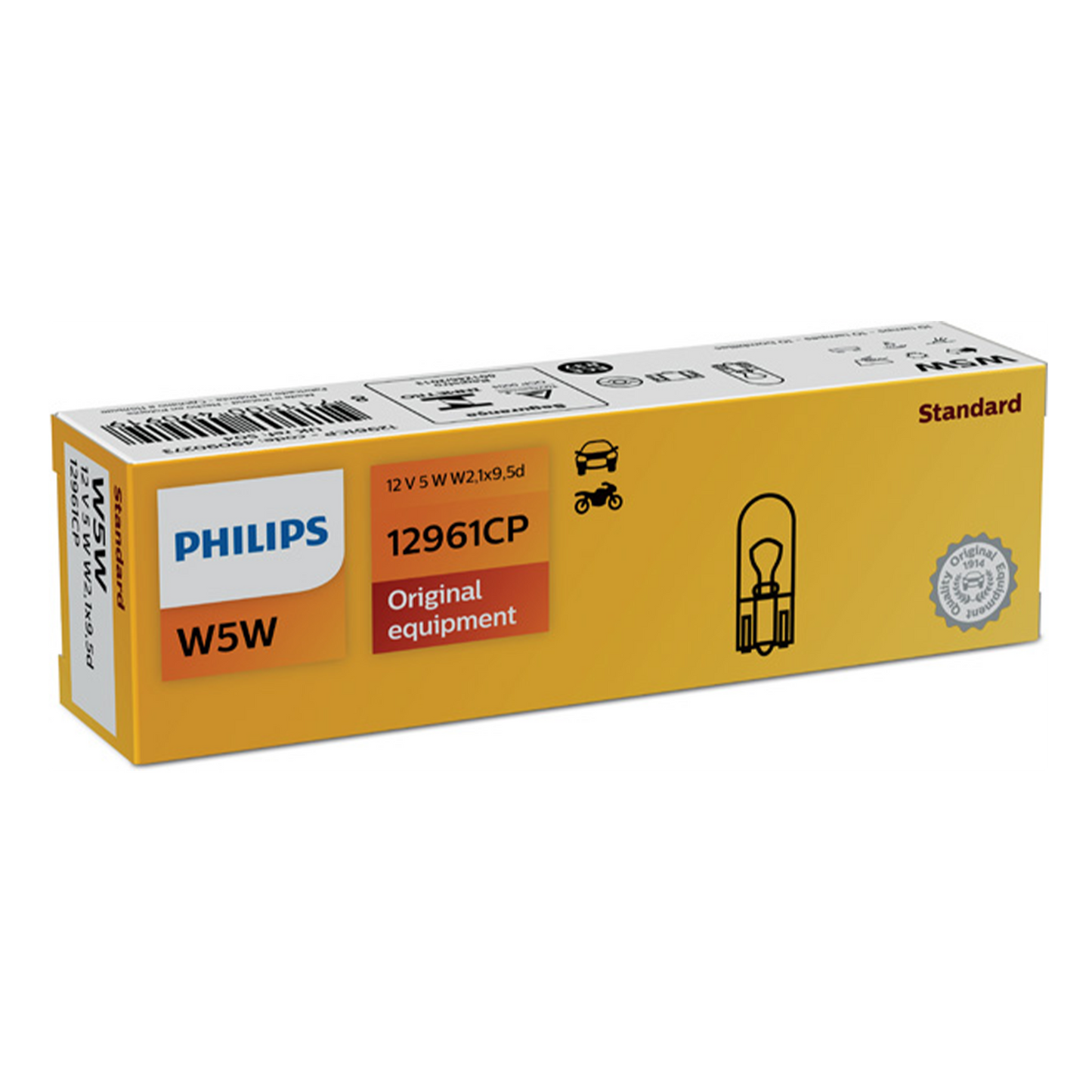 Blinkerslampa Philips W5W, 12V 5W W2,1x9,5d