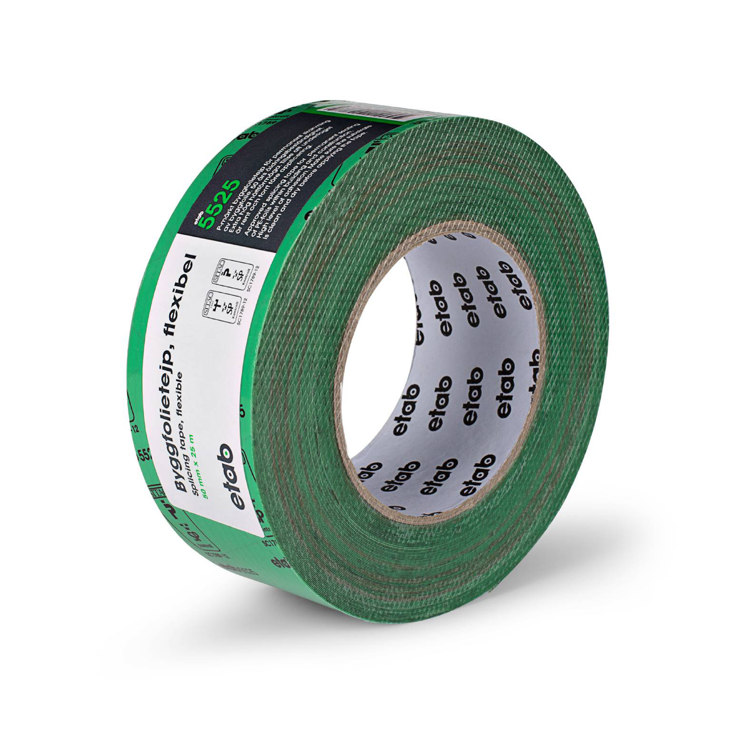 Byggfolietejp ETAB 5525 Grön, 50mm x 25m