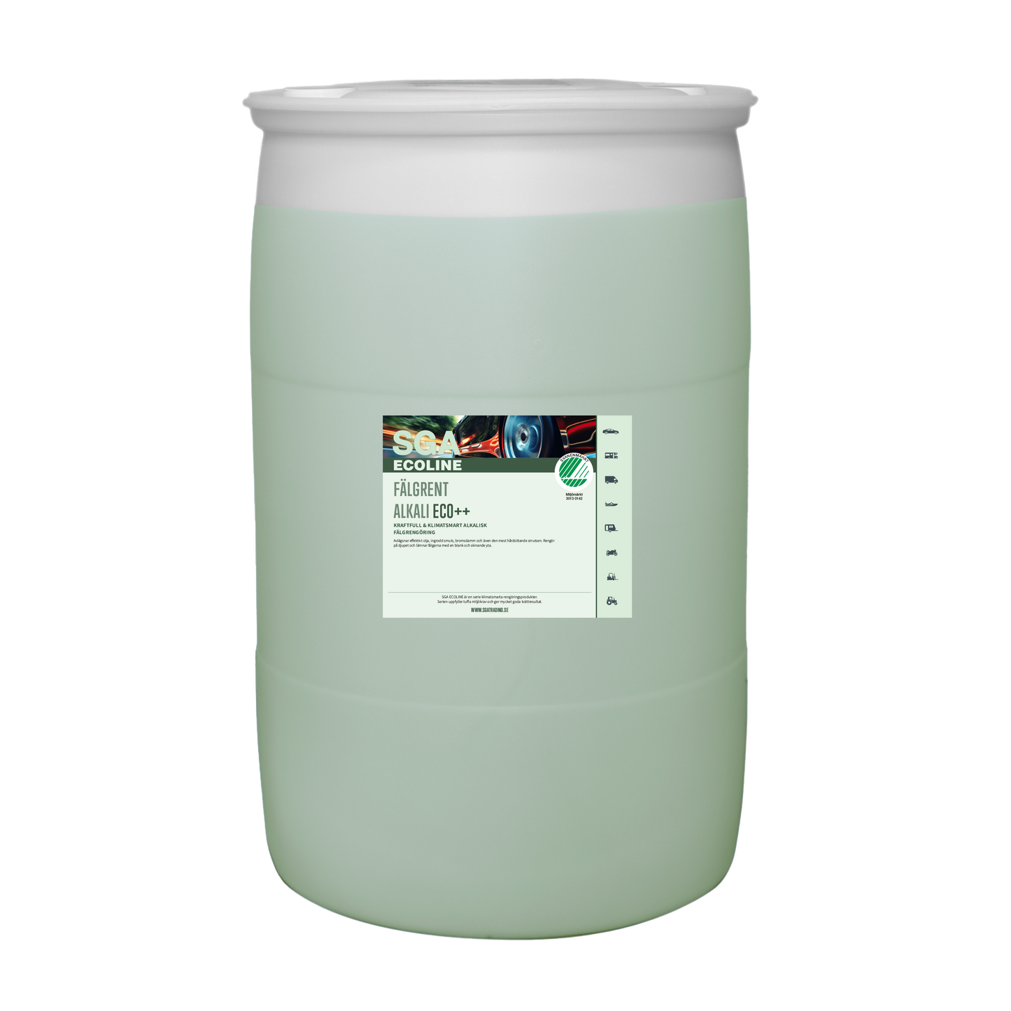 Svanenmärkt Alkalisk Fälgtvätt SGA ECOLINE Fälgrent Alkali ECO++, 200 Liter