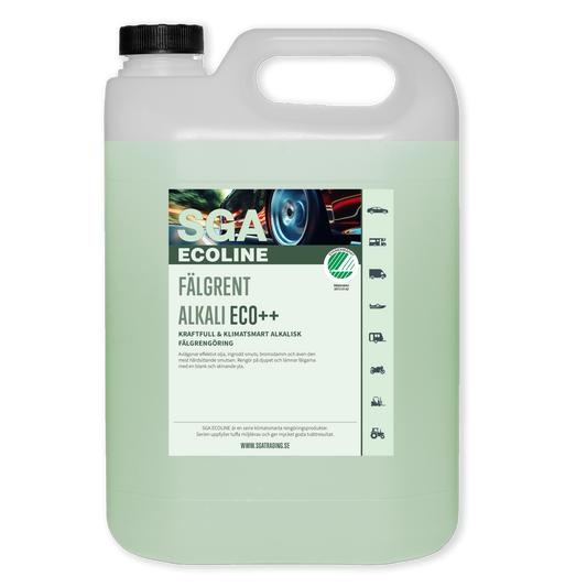 Svanenmärkt Alkalisk Fälgtvätt SGA ECOLINE Fälgrent Alkali ECO++, 5 Liter