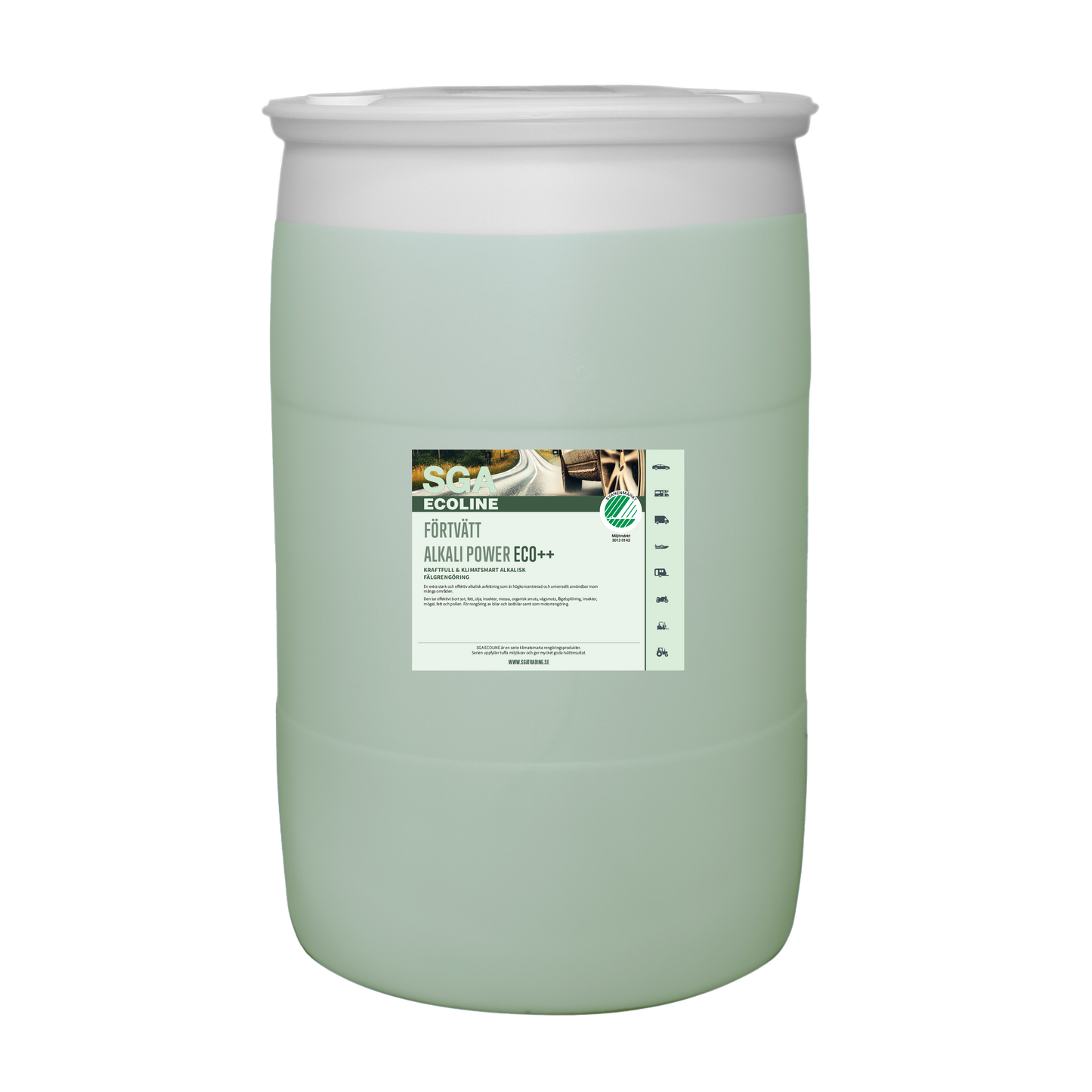 Svanenmärkt SGA Ecoline Förtvätt Alkali power ECO++, 200 Liter