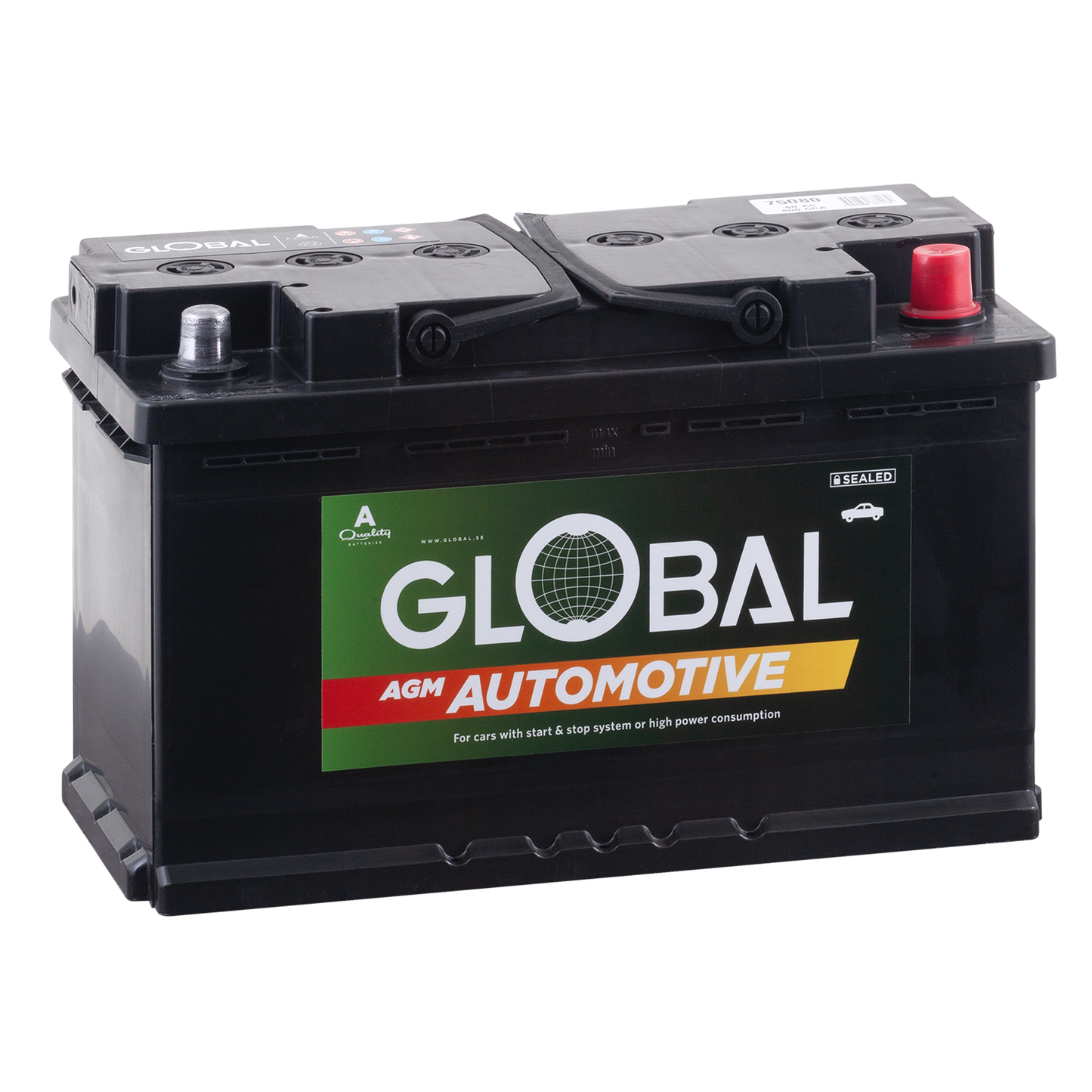 GLOBAL AGM Batteri L4 START/STOP 80Ah
