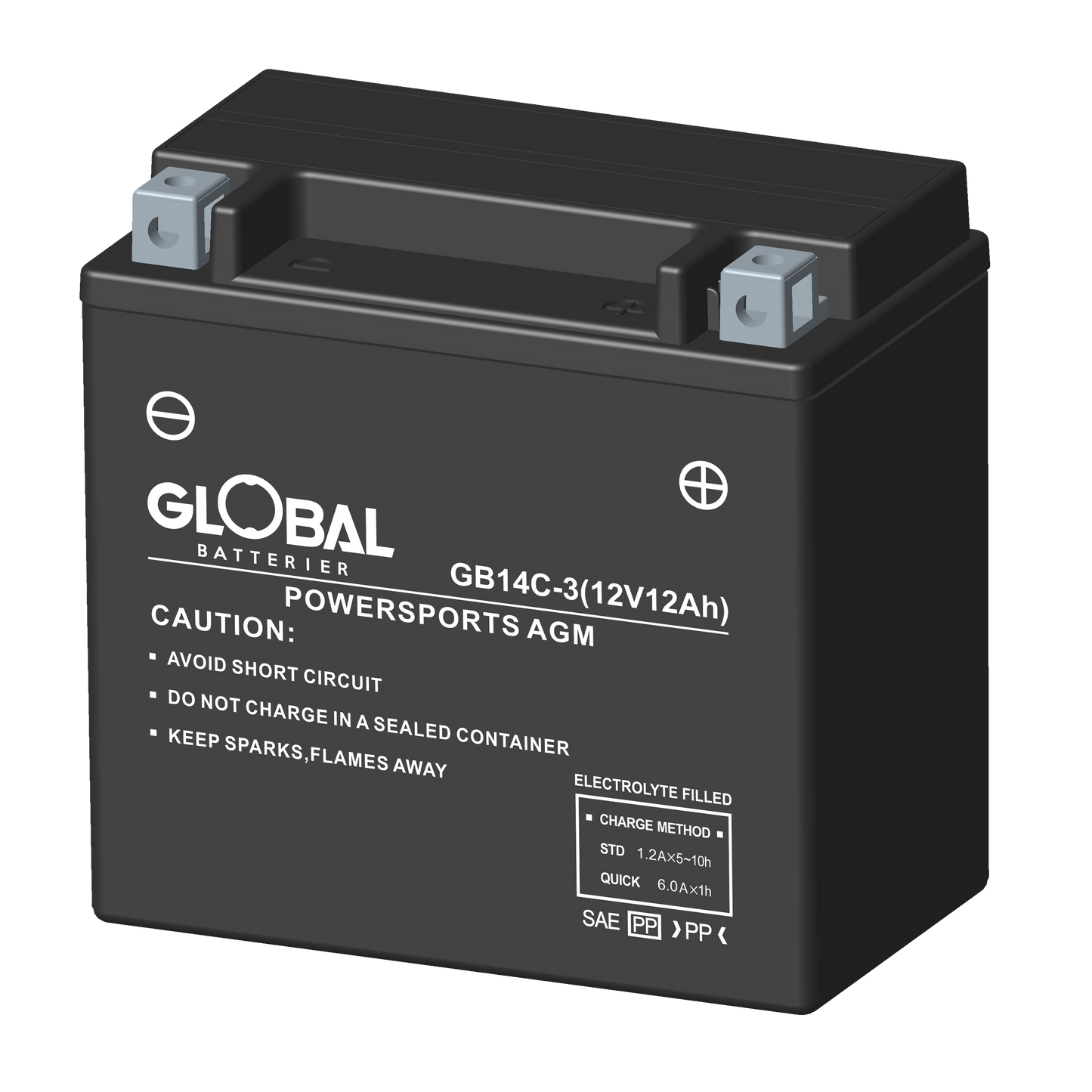 GLOBAL GB14C-3 FA MC Batteri 12Ah