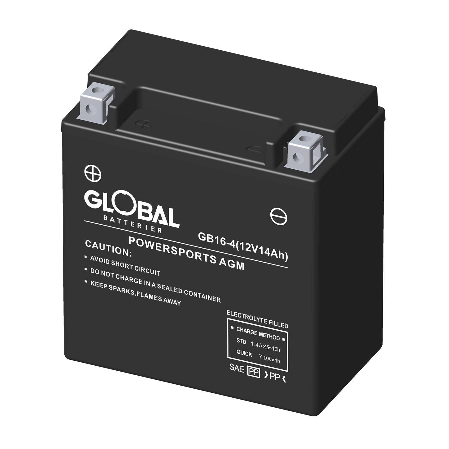 GLOBAL GB16-4 FA MC Batteri 14Ah