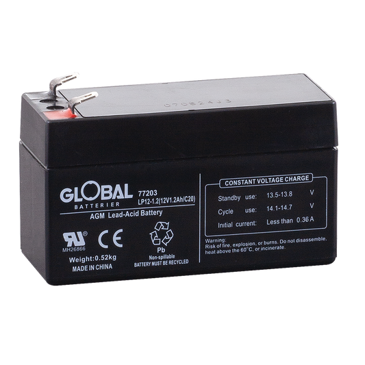 GLOBAL LP12-1.2 F1 AGM Batteri 1,3Ah