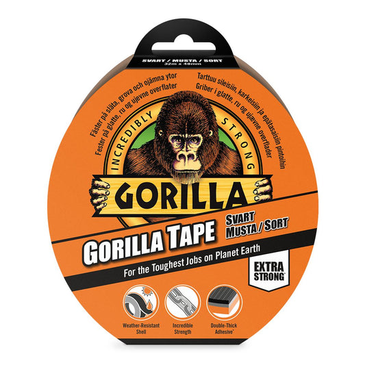GORILLA TAPE SVART 48MM 32M