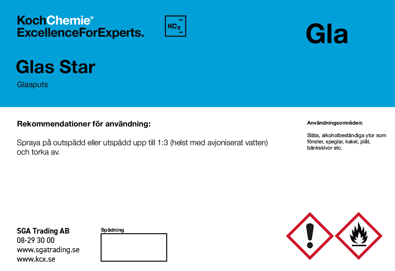 Koch-Chemie Etikett för Tomflaska