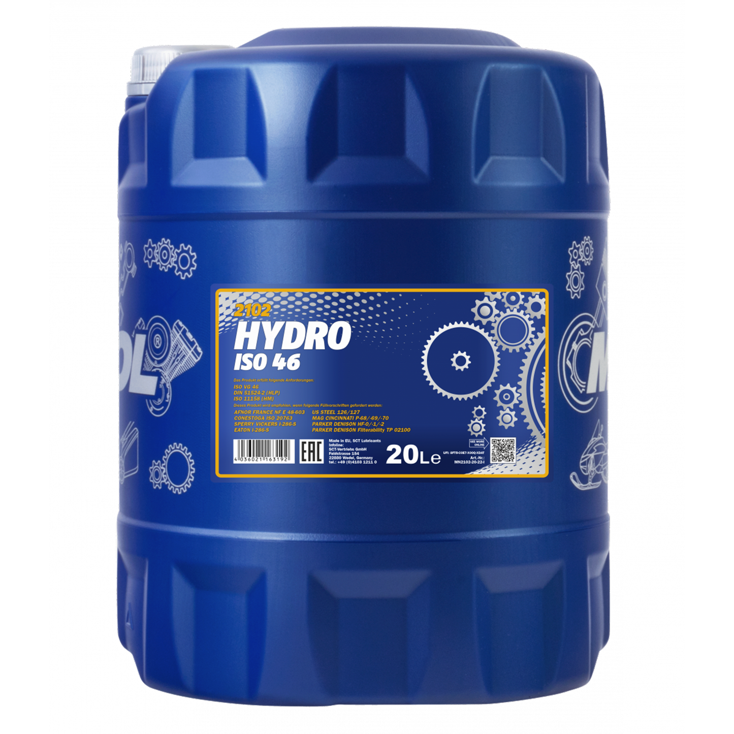 Hydralolja Mannol MN2102 Hydro 46 ISO46 DIN 51524-2, 20 liter