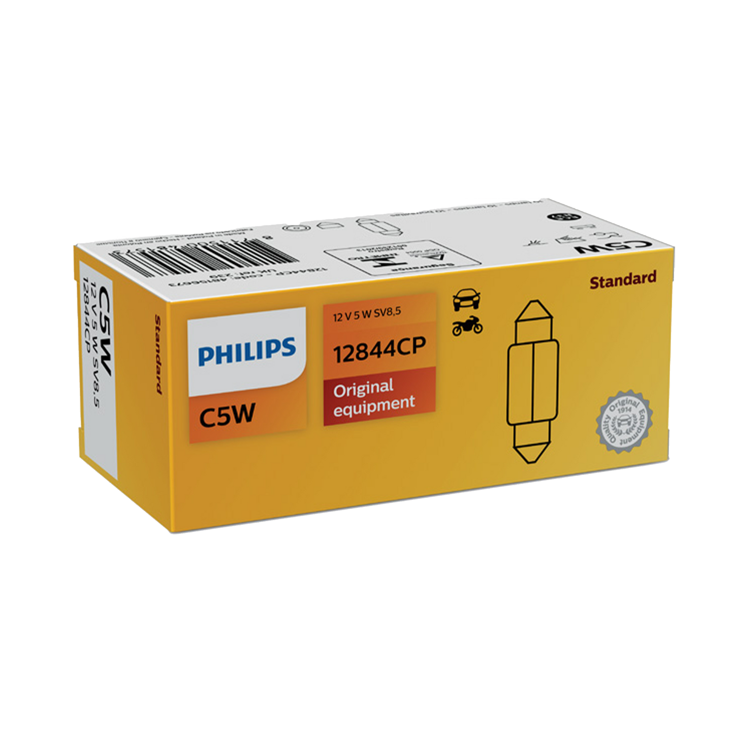 Glödlampa Skyltbelysning Philips C5W 12V 5W SV8,5