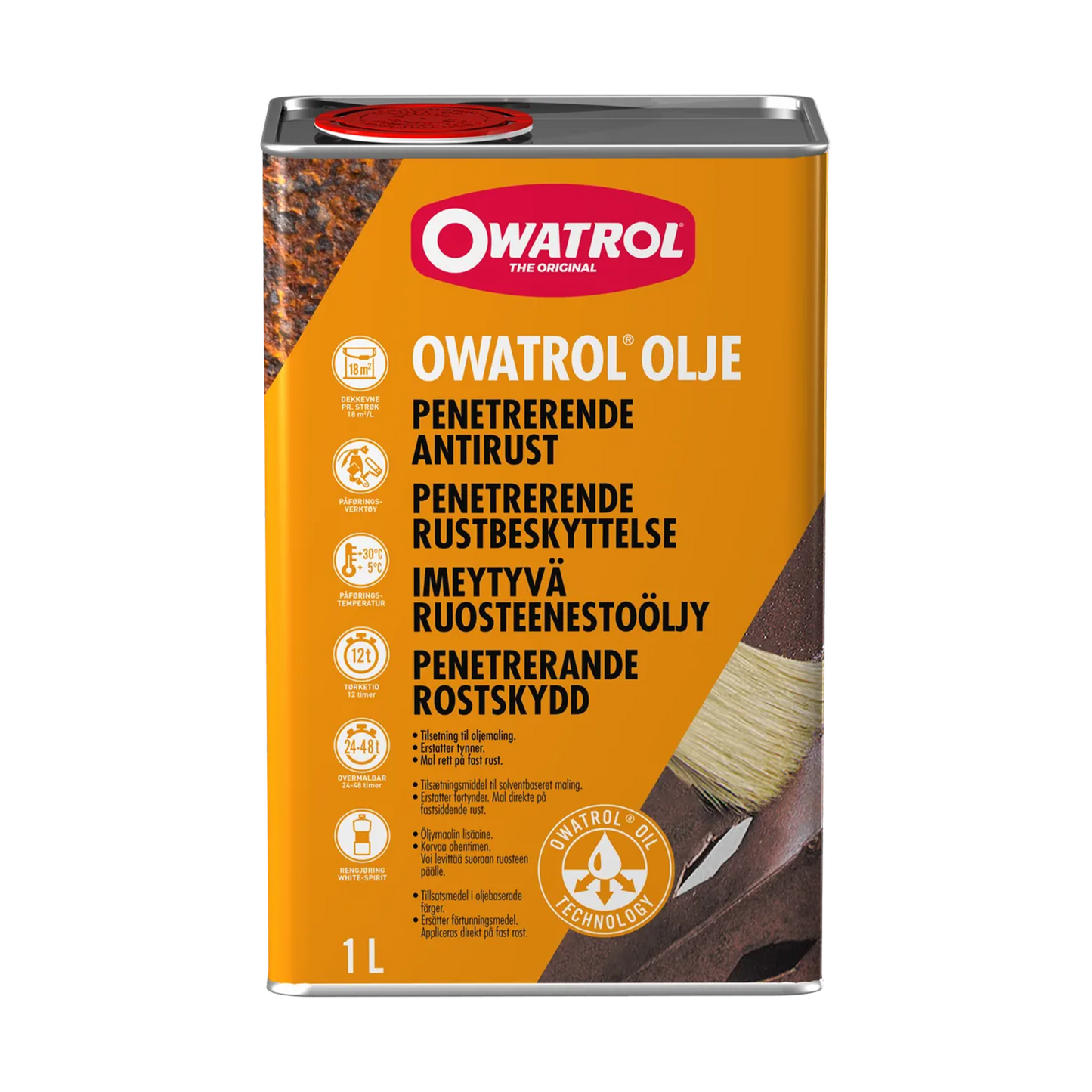 Rostskydd och Primer Owatrol Olja, 1 liter