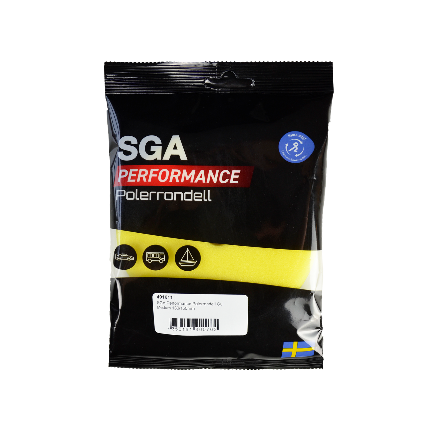 SGA Performance Polerrondell Gul Medium 130/150 mm
