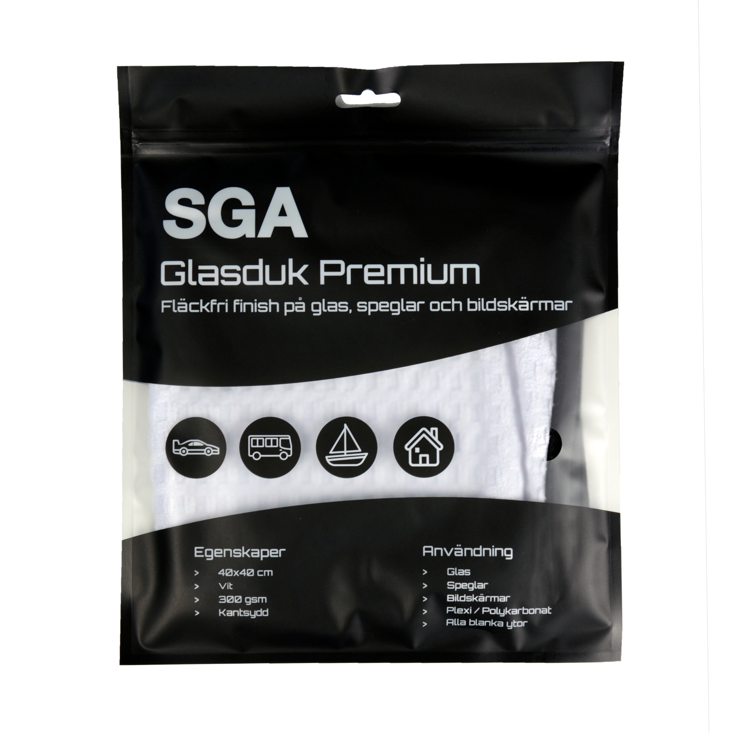 Glastorkduk SGA Glasduk Premium, 40x40cm