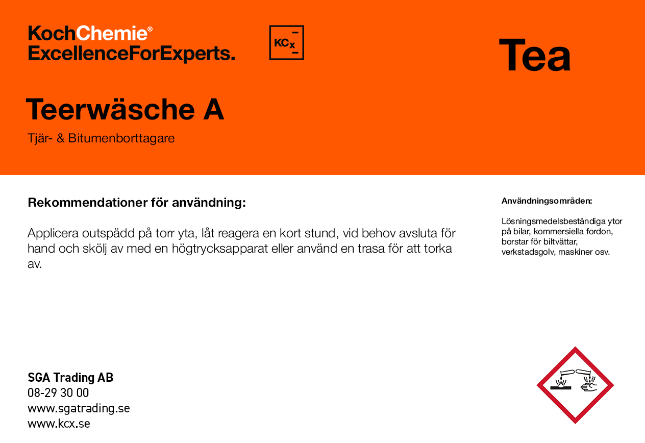 Koch-Chemie Etikett för Tomflaska