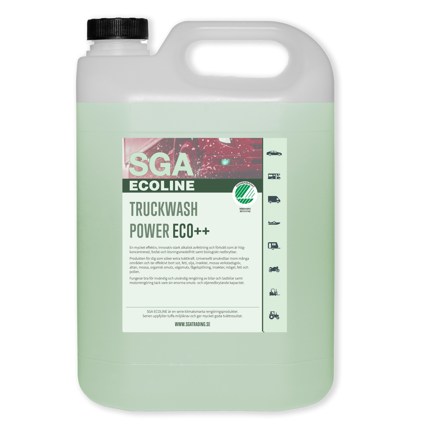 Svanenmärkt SGA Ecoline Truckwash Power ECO++, 5 Liter