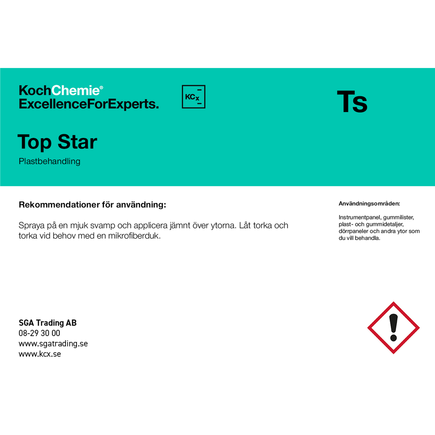 Koch-Chemie Etikett för Tomflaska