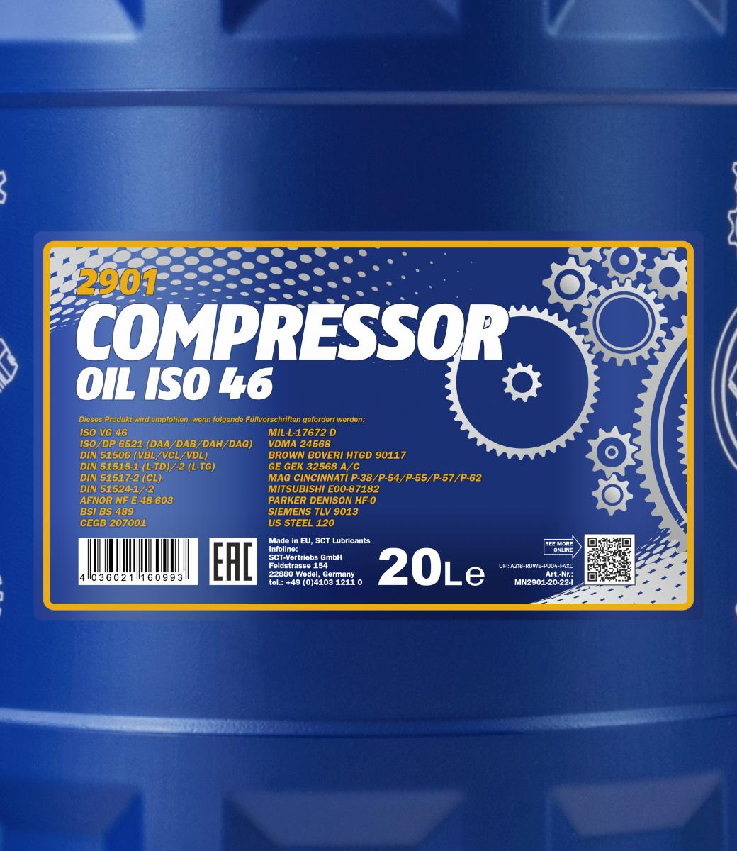 Kompressorolja Mannol Compressor Oil ISO 46, 20 Liter