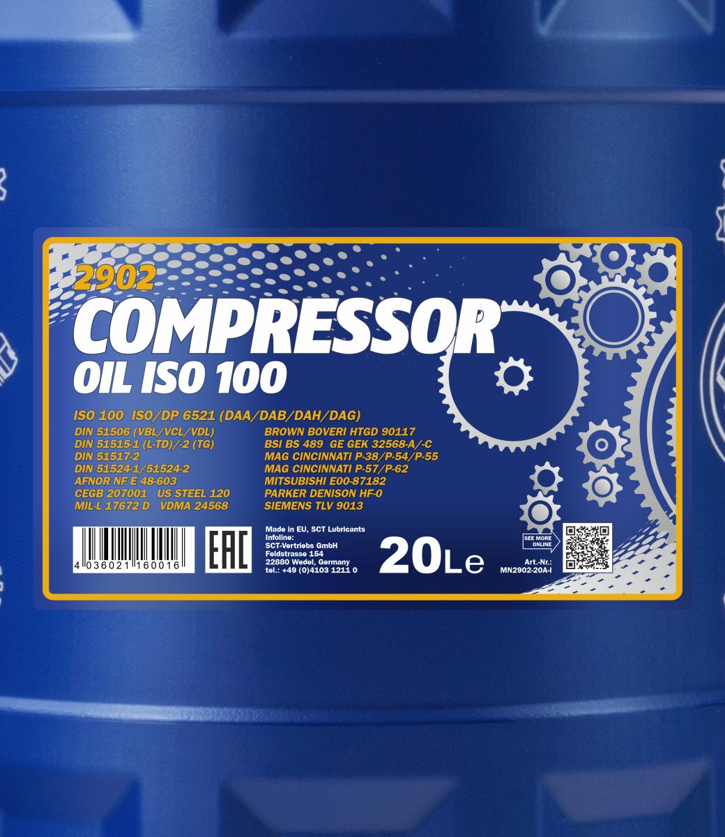 Kompressorolja Mannol Compressor Oil ISO 100, 20 Liter