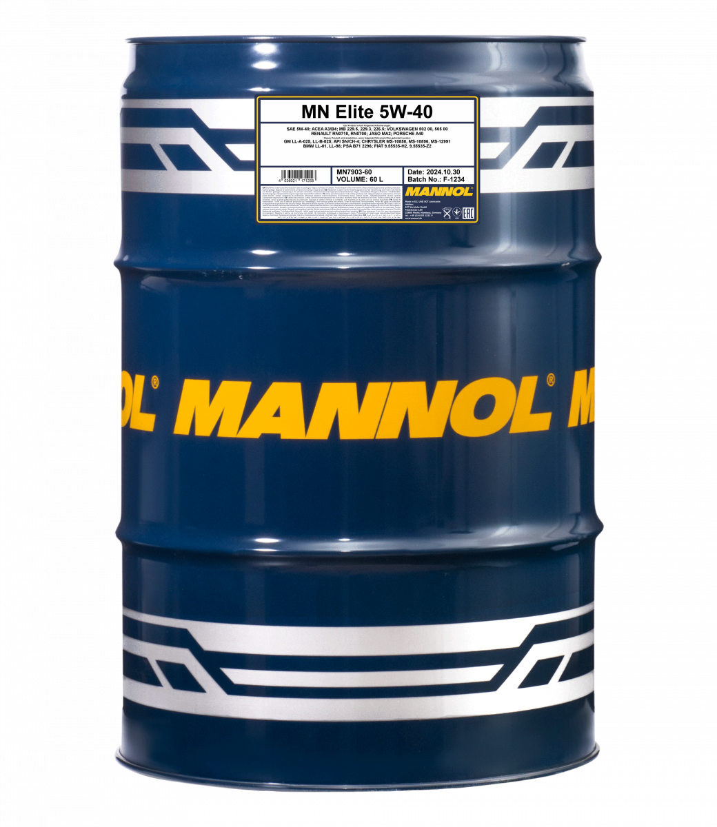 Motorolja Mannol MN7903 Elite 5W-40, API SN/CH-4 ACEA A3 B4, 208 liter