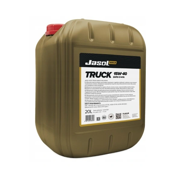 JASOL GOLD Truck SHPD CI-4/SL 15W/40, 20 liter