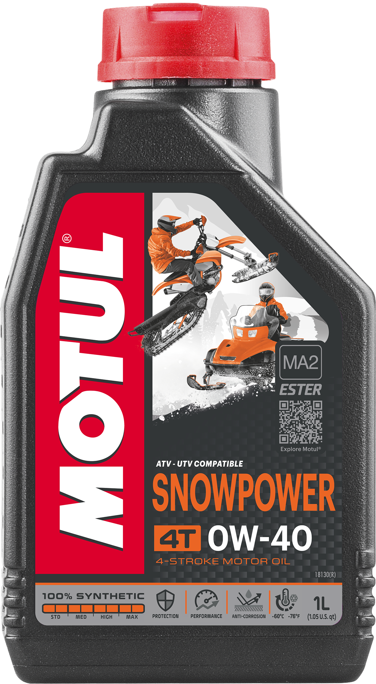 Motul Snowpower 4T 0W-40, 1 liter