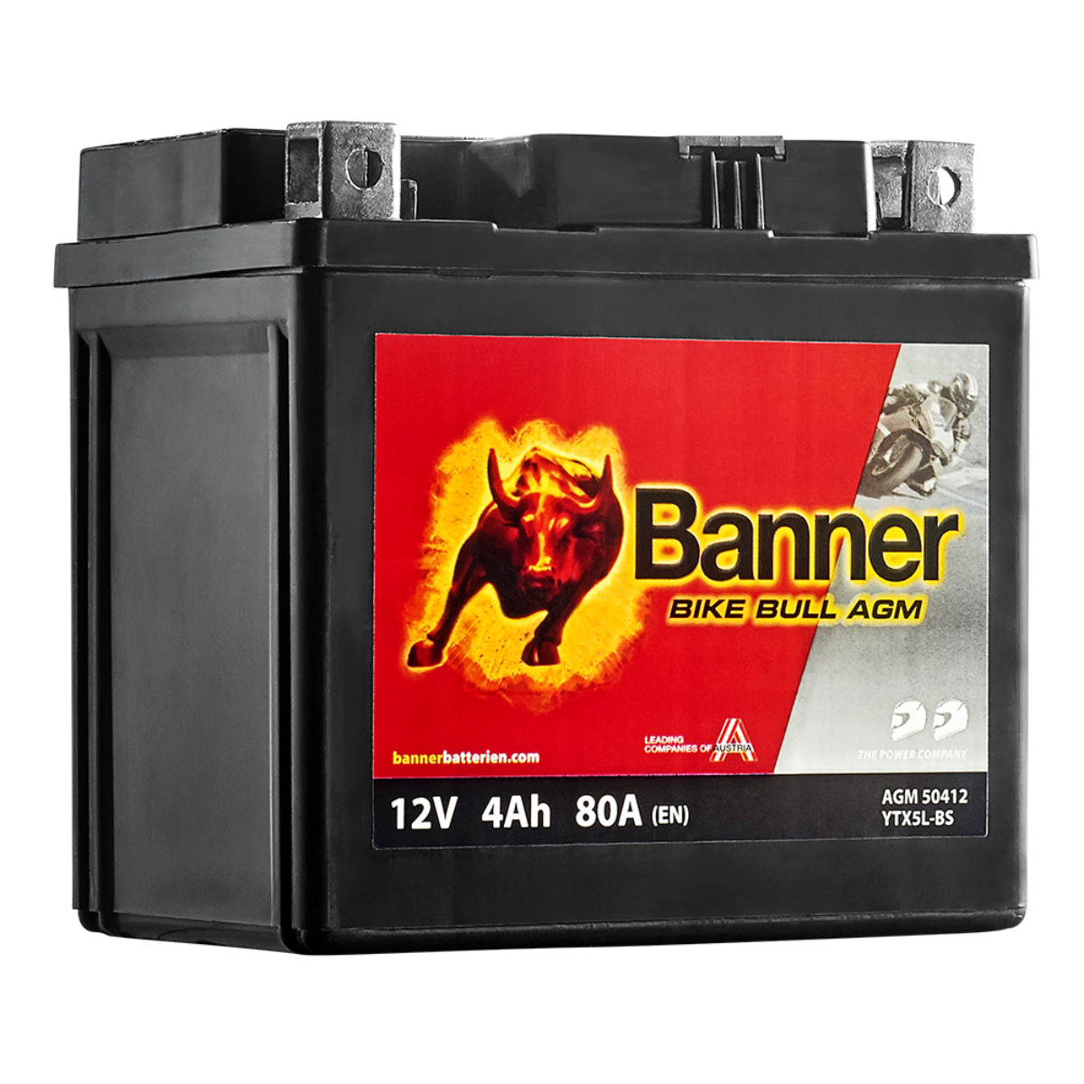 MC Batteri Banner Bike Bull YTX5L-BS 50412 AGM