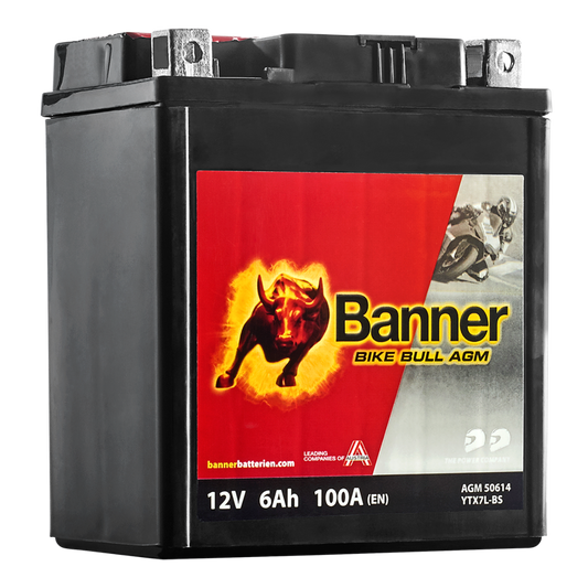 MC Battrei Banner Bike Bull YTX7L-BS 50614 AGM