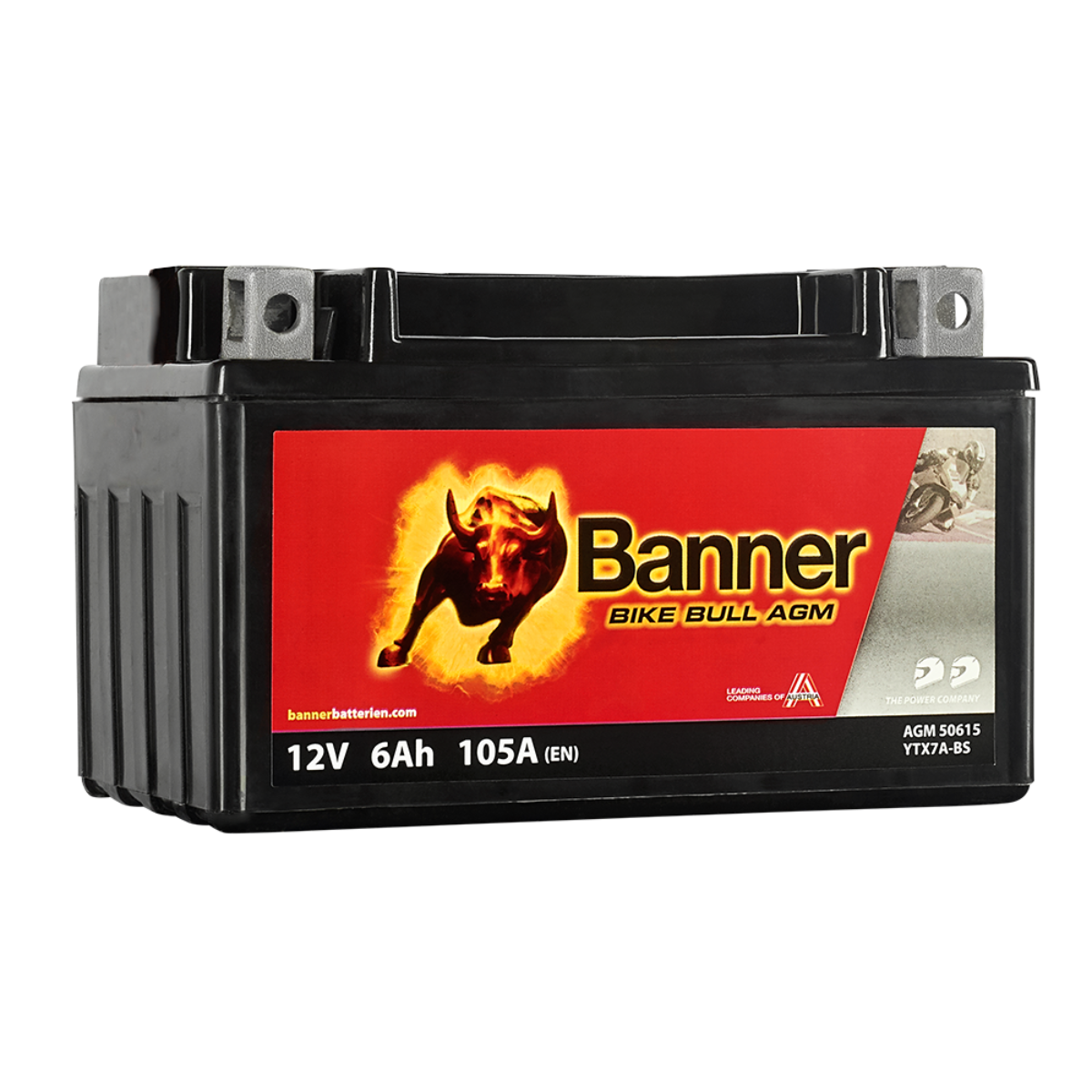 MC Batteri Banner Bike Bull YTX7A-BS 50615 AGM