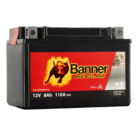 MC Batteri Banner Bike Bull YTX9-BS 50812 AGM