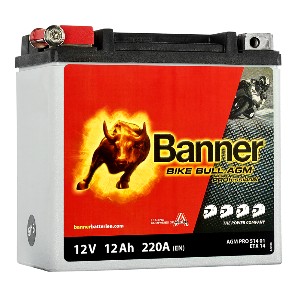 Batteri Banner Bike Bull ETX14 51401 AGMPRO