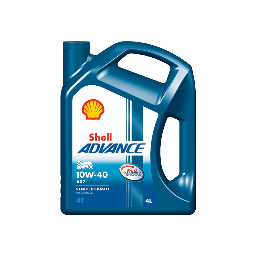 Delsyntetisk Olja Shell Advance 4T AX7 10W-40, 4L