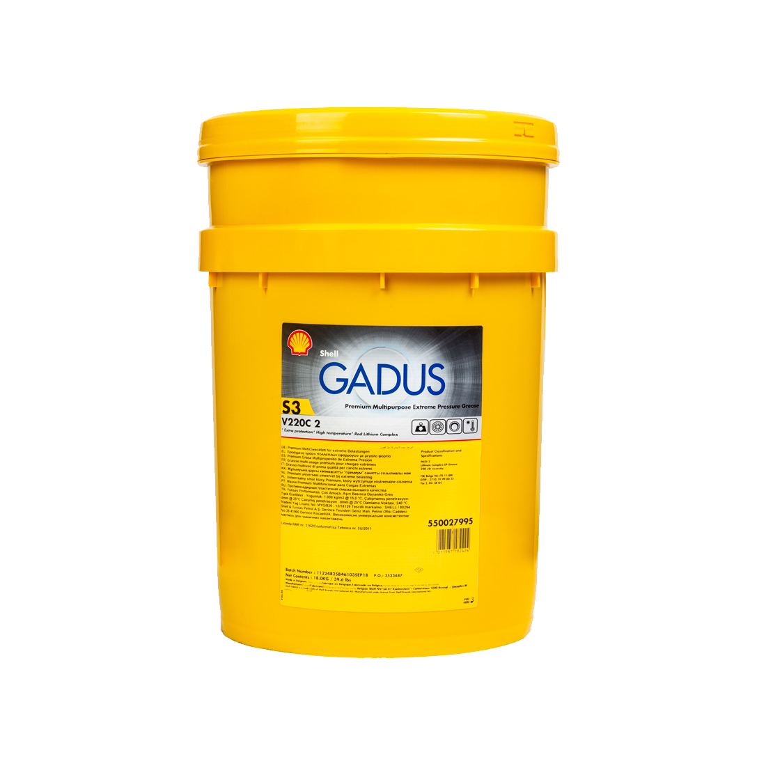 Multifunktionsfetter Shell Gadus S3 V220C 2, 18kg