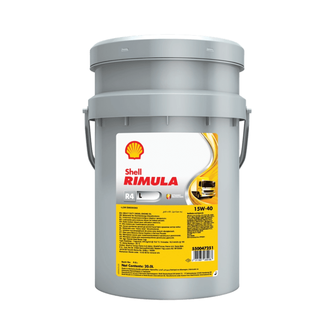 Mineralolja Shell Rimula R4 L 15W-40, 20L