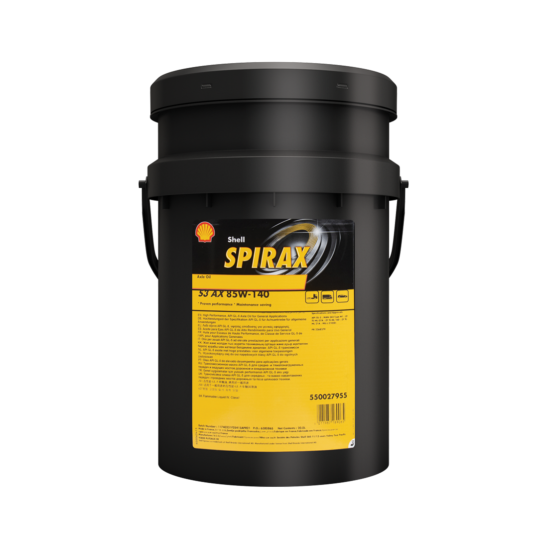 Växel & Axelolja Shell Spirax S3 AX 85W-140 GL-5, 20L